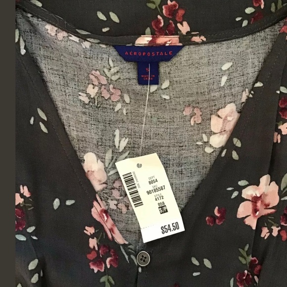 Aeropostale Button Down Shirt Dress NWT - Picture 2 of 5